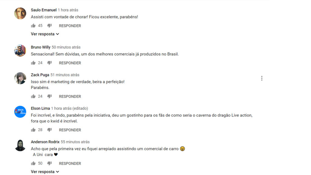 Vontade de chorar e arrepio por um comercial de carro. Os publicitários não devem dormir hoje. Imagem: reprodução