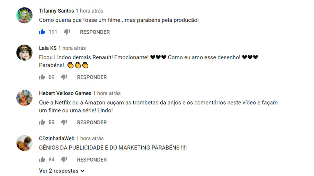 Reações de Fãs. Imagem: Reprodução You Tube