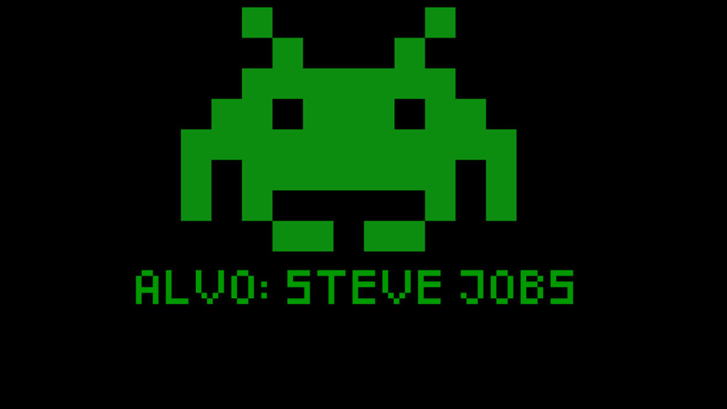 ALVO STEVE JOBS SPACE INVADERS