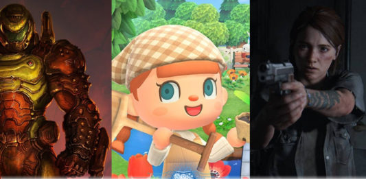 Imagem/Montagem: Doom Eternal/Animal Crossing/Last of Us