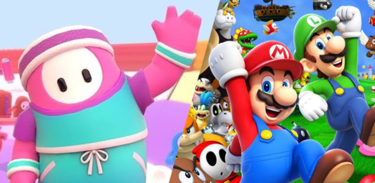 fall guys e mario. Imagem: Montagem