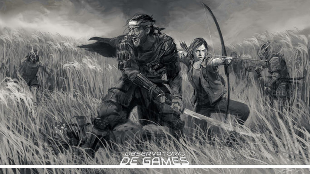 jin sakai e ellie. Arte: Naughty Dog