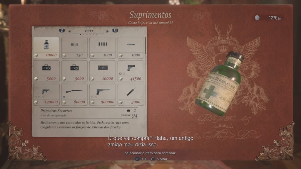 "What are you buying?" é uma das frases referenciadas no game. (Imagem/Créditos: Capcom)