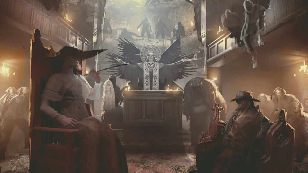 Os quatro lordes. (Resident Evil Village/Capcom)