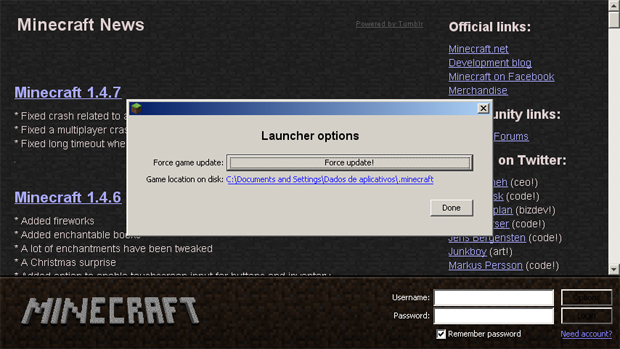 Minecraft update