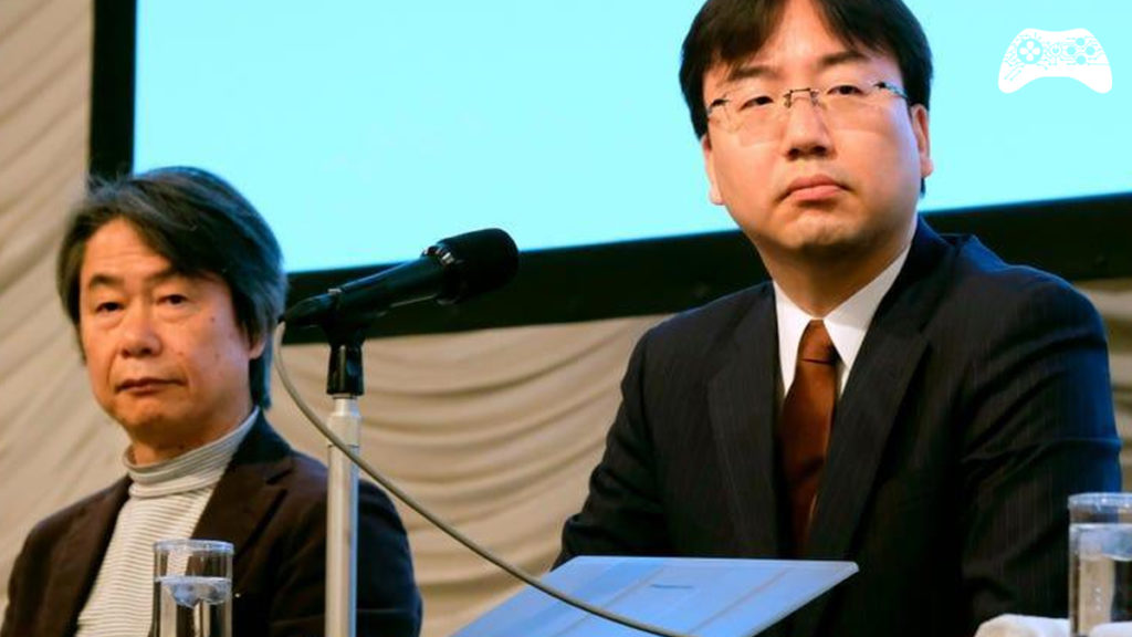 Shigeru Miyamto e o presidente da Nintendo, Shuntaro Furukawa