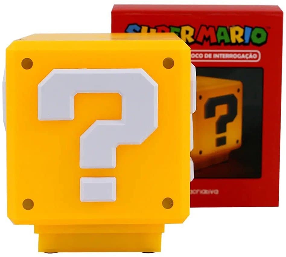 Luminária bloco Super Mario