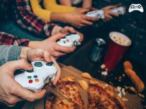 Gamer comendo