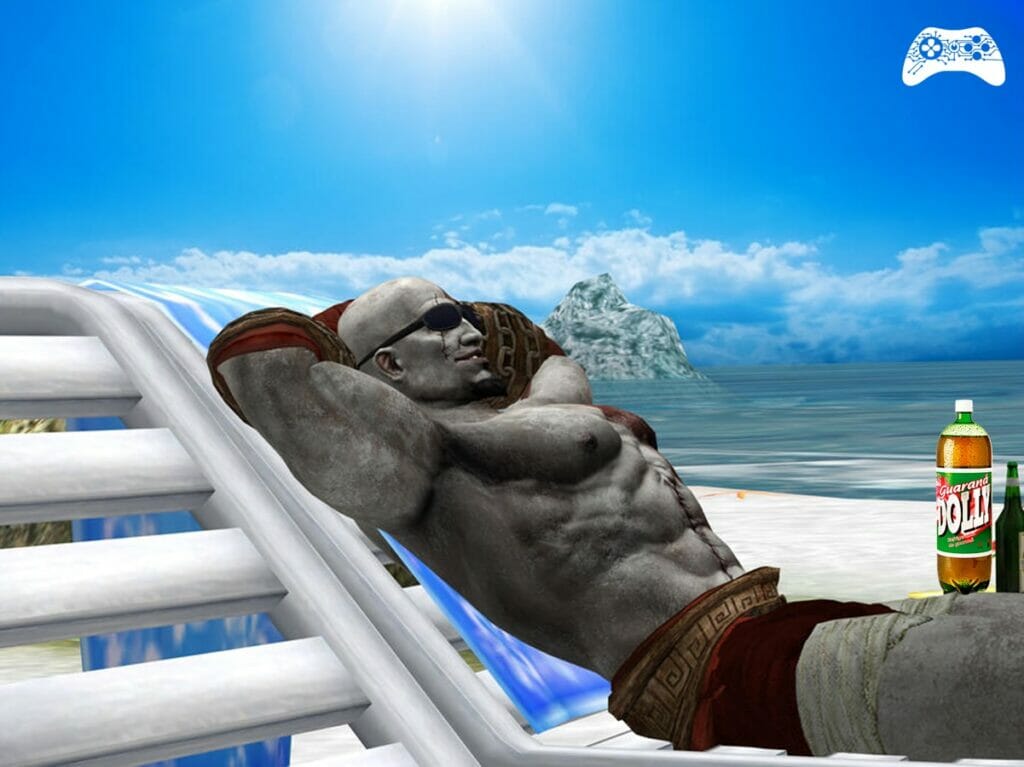 Kratos na praia